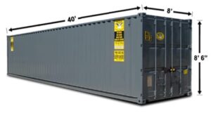 40ft Storage Container with measurements