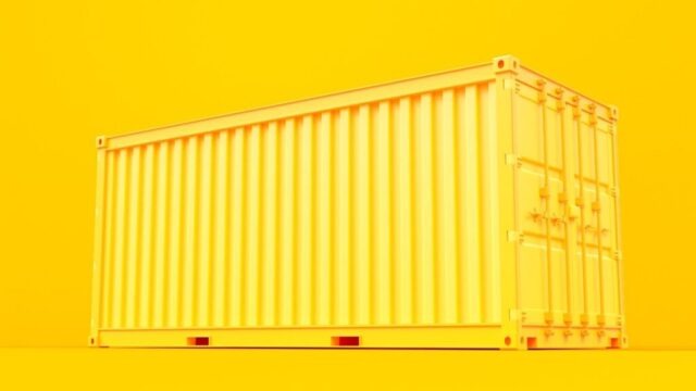 Yellow storage container