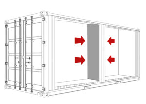 40ft container partition illustration