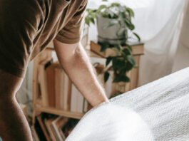 Man With bubble wrap